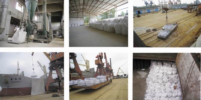 Barite processing, packaging and shipment