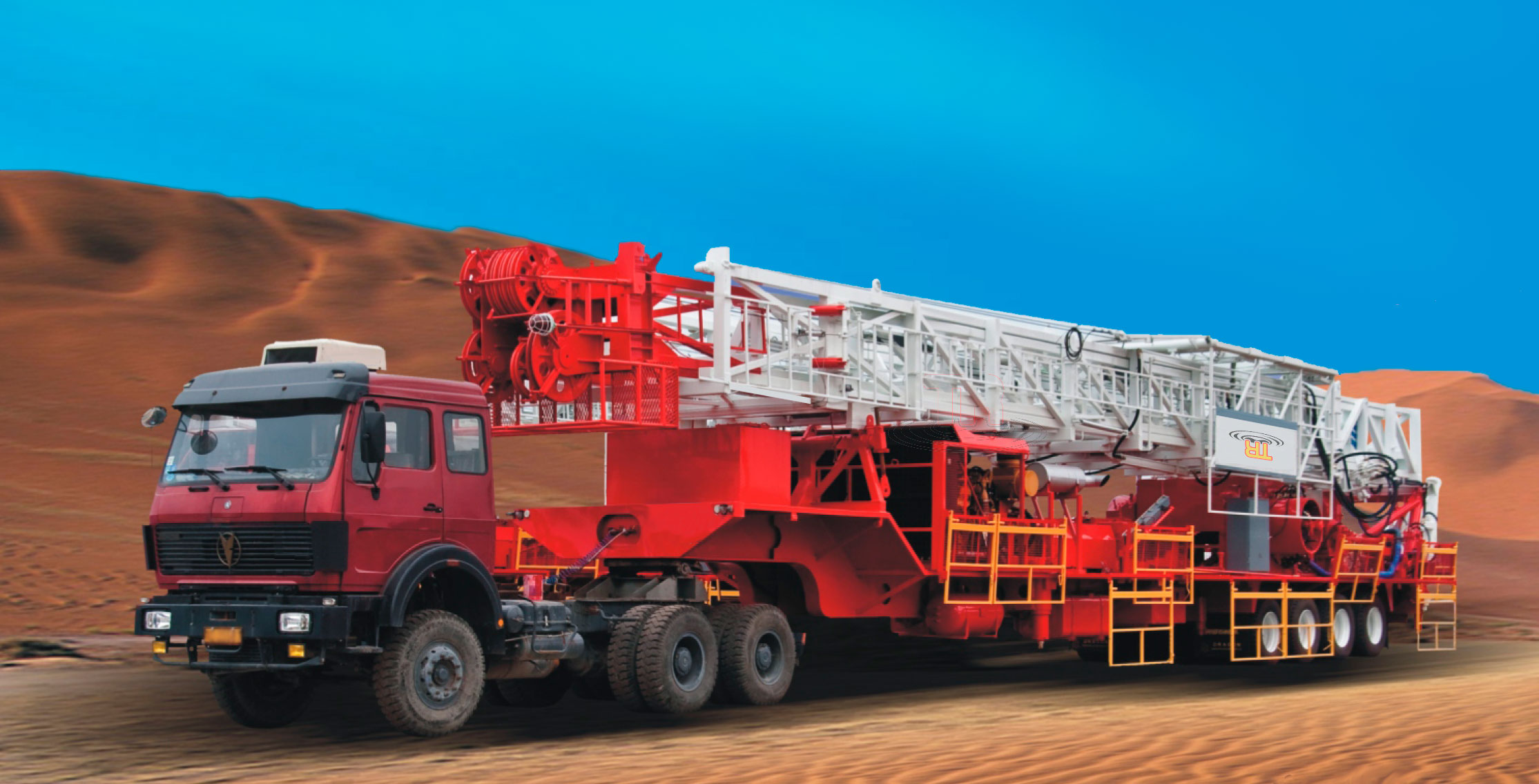 Trailer-mounted drilling rig