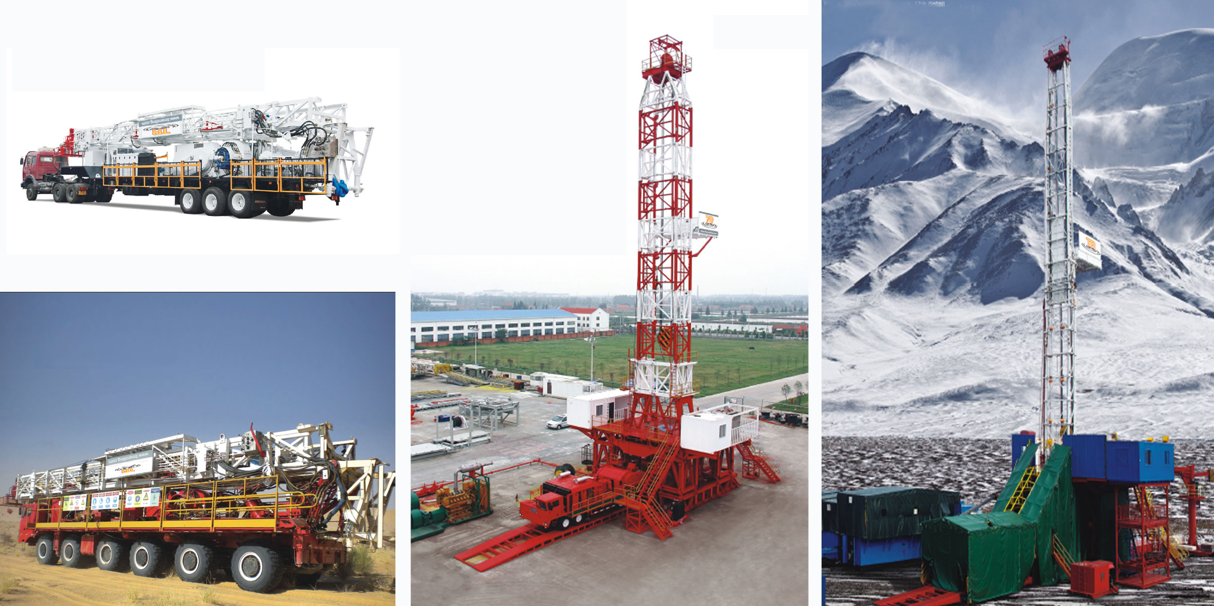 Workover rig configurations for different operating environments