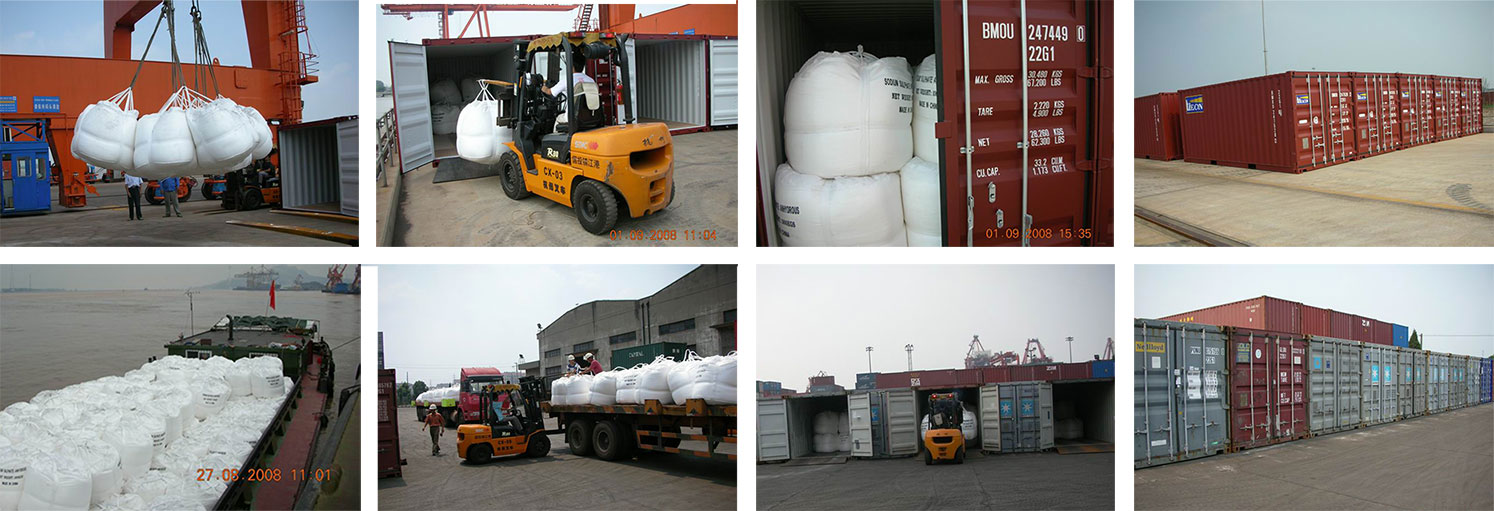 Sodium sulphate anhydrous container shipment