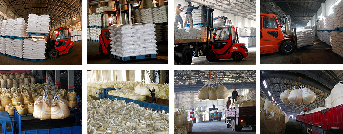 Soda ash storage, bag handling and loading