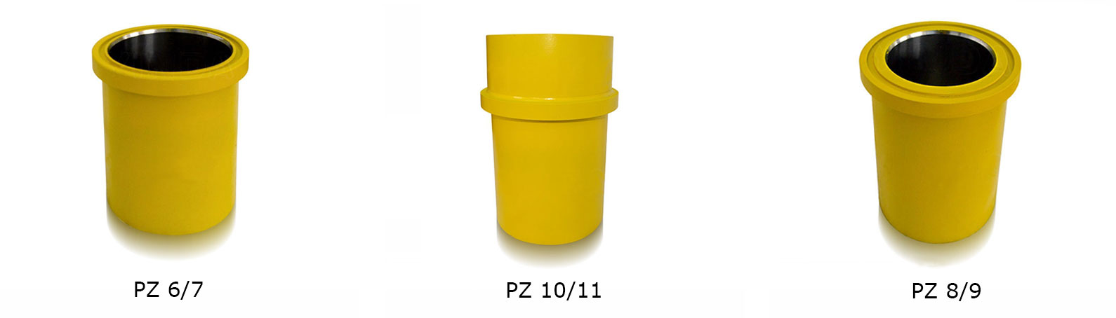 Replacement mud pump liners for Gardner Denver PZ models