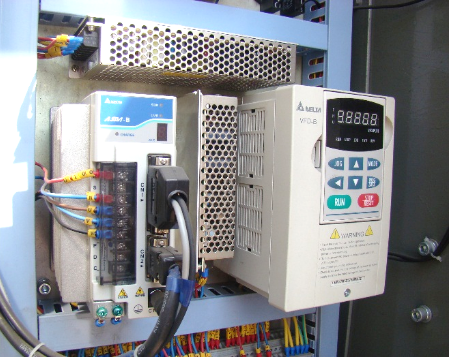 Servo-drive components for the TRGM packaging machine