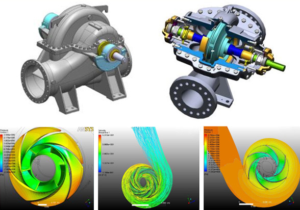 Design of the API 610 pump and design illustrations of the flow path