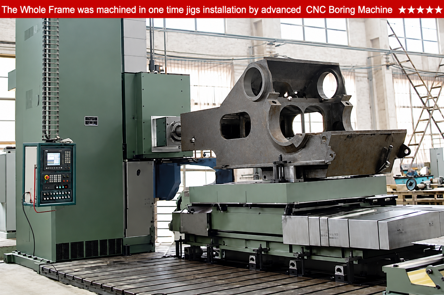 CNC machining of a mud pump frame