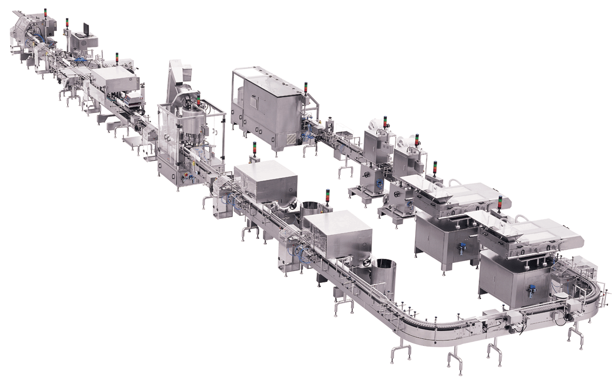 Connected bottle packaging equipment equipment
